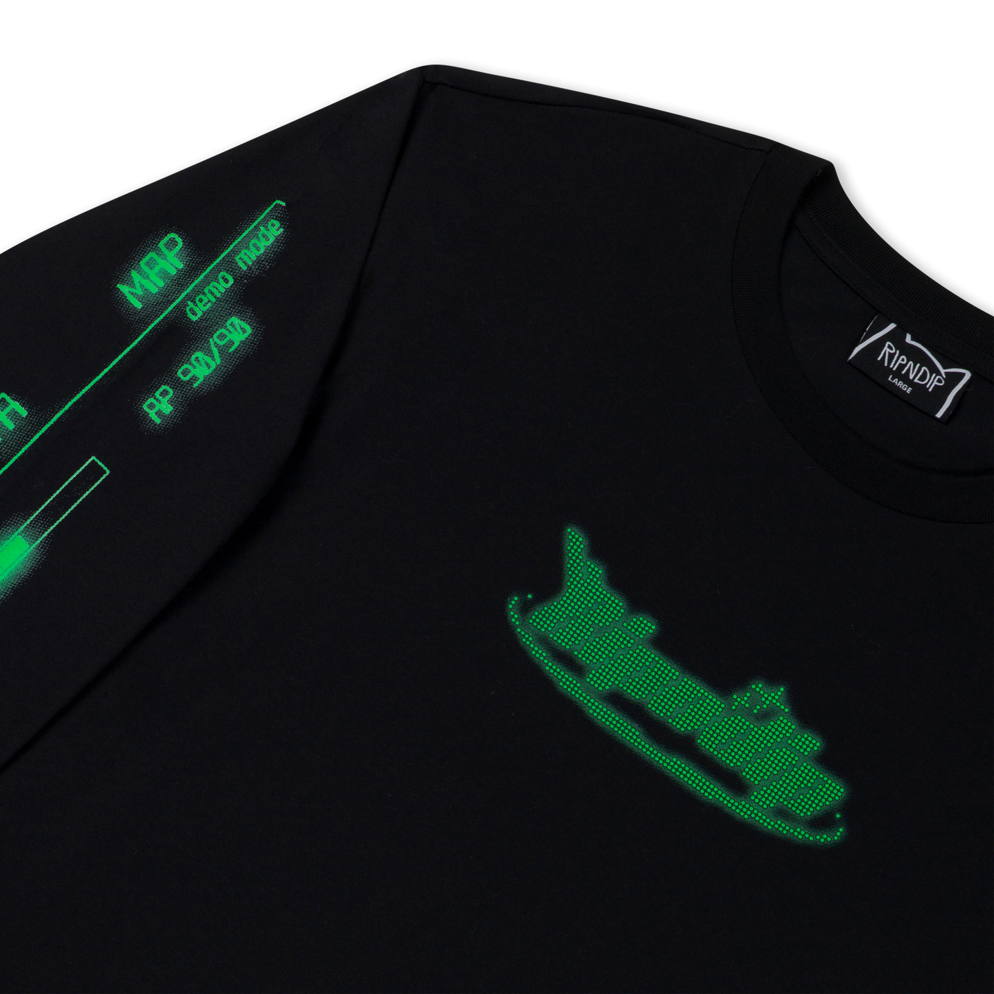 PLAYERA MANGA LARGA TECHNOLOGIC (NEGRO WASH)