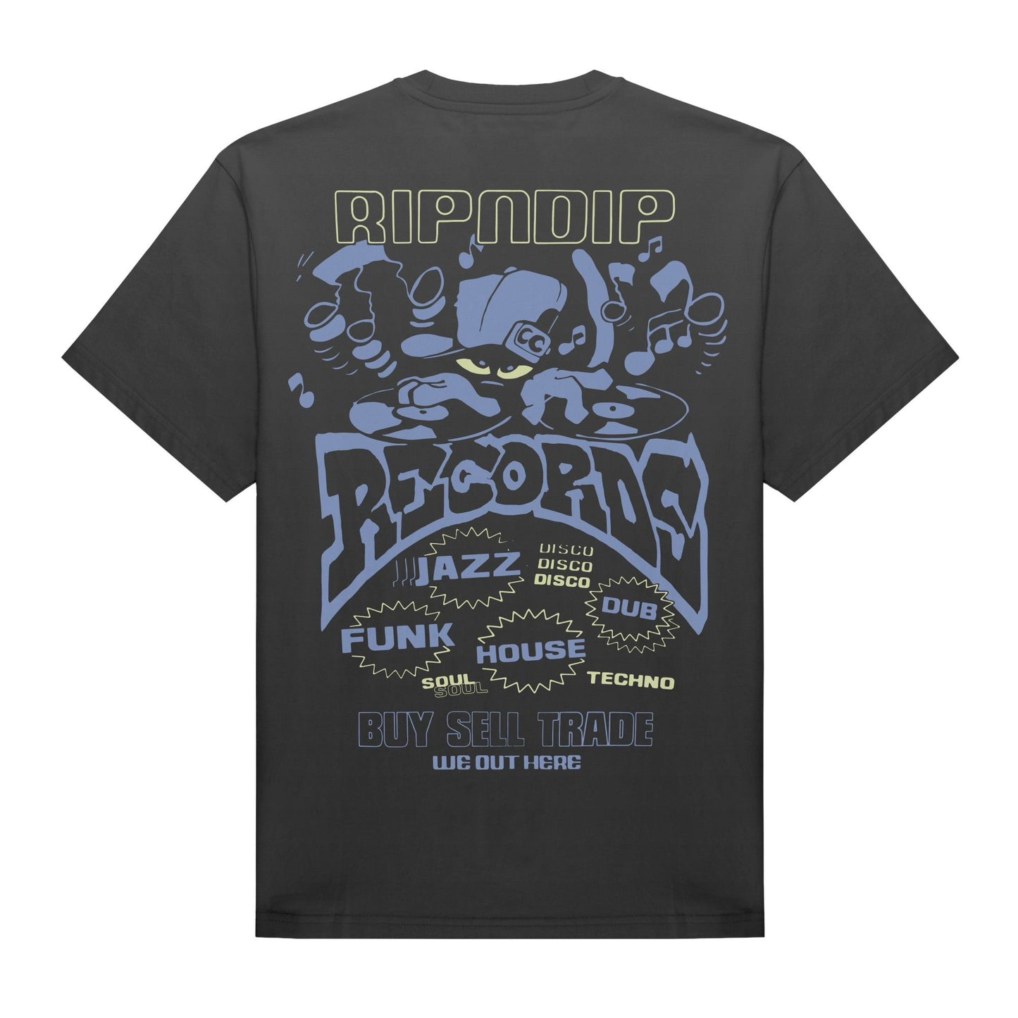 PLAYERA RIPNDIP RECORDS (CHARCOAL SUN FADE)