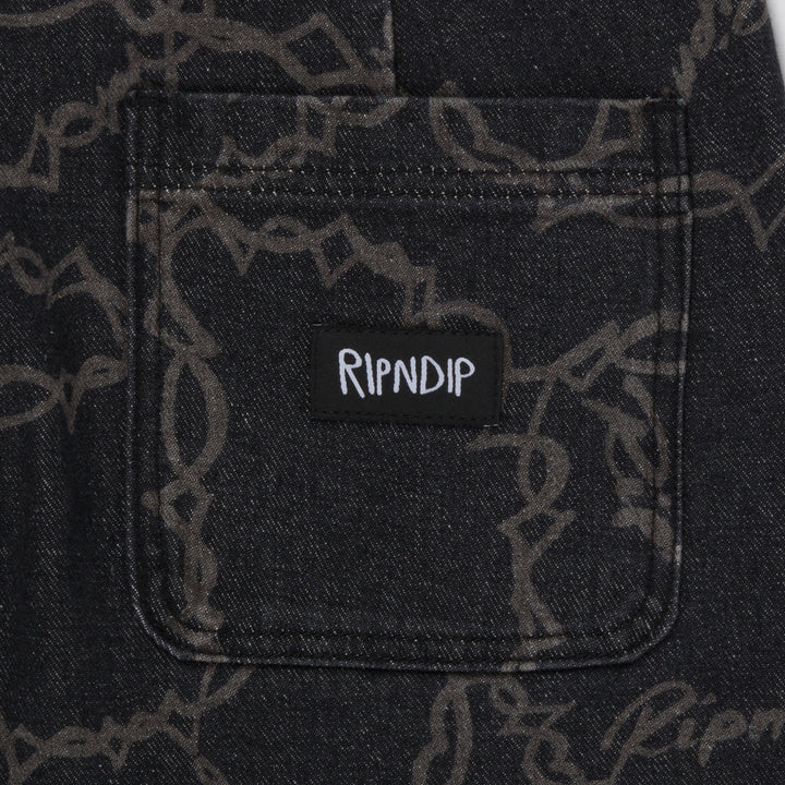 PANTALONES VAQUEROS CON CABLES (NEGRO)