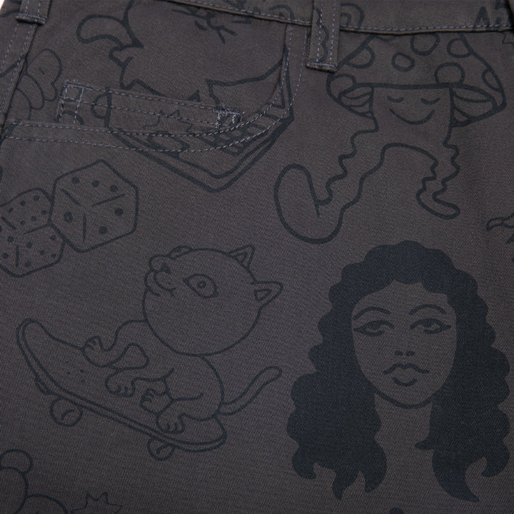 Pantaloneta NERM DOODLE TWILL (CHOCOLATE)