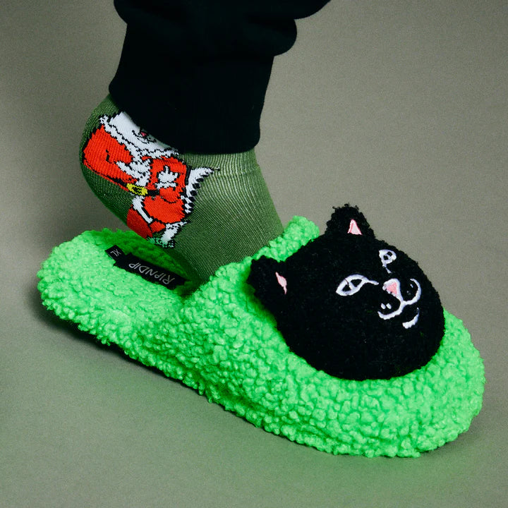 Pantuflas LORD JERMAL PLUSH FACE HOUSE (GREEN)
