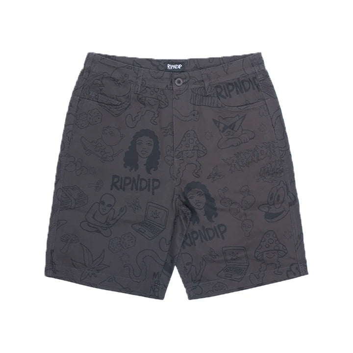 Pantaloneta NERM DOODLE TWILL (CHOCOLATE)