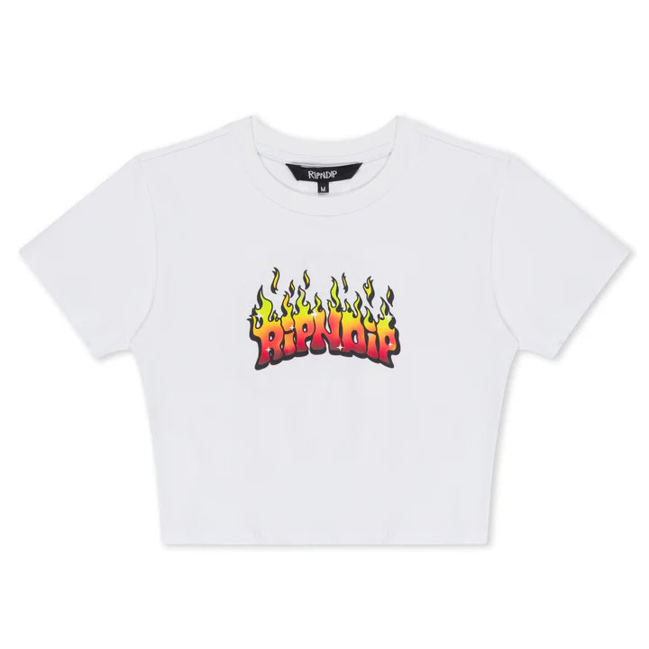 PLAYERA SCARY CUTE CROPPED BABY (BLANCO)