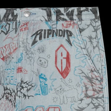 PANTALON MARKER WIDE FIT LIGHT WASH DENIM)