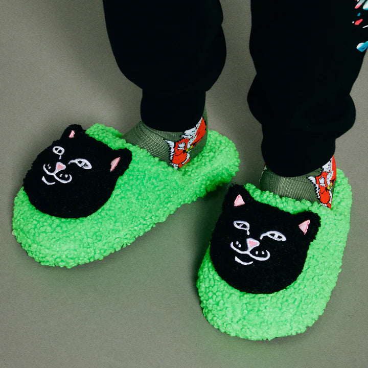 Pantuflas LORD JERMAL PLUSH FACE HOUSE (GREEN)