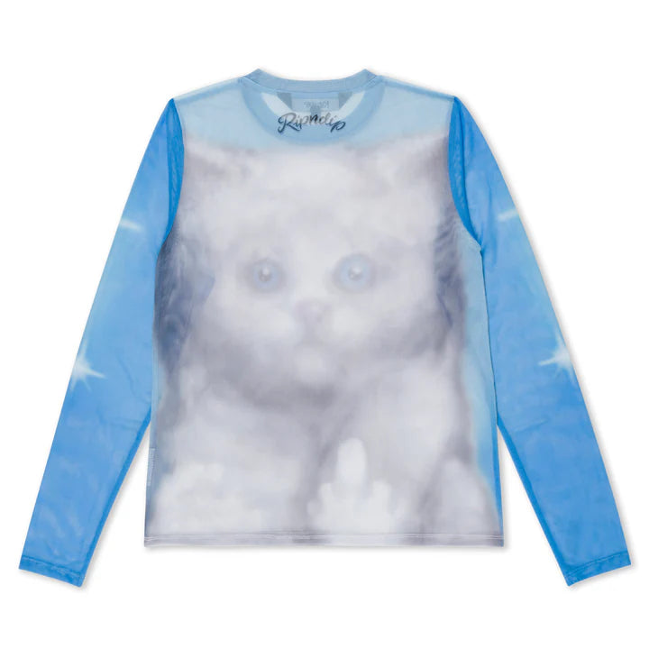 SPRINKLES LONG SLEEVE MESH TOP (LIGHT BLUE)
