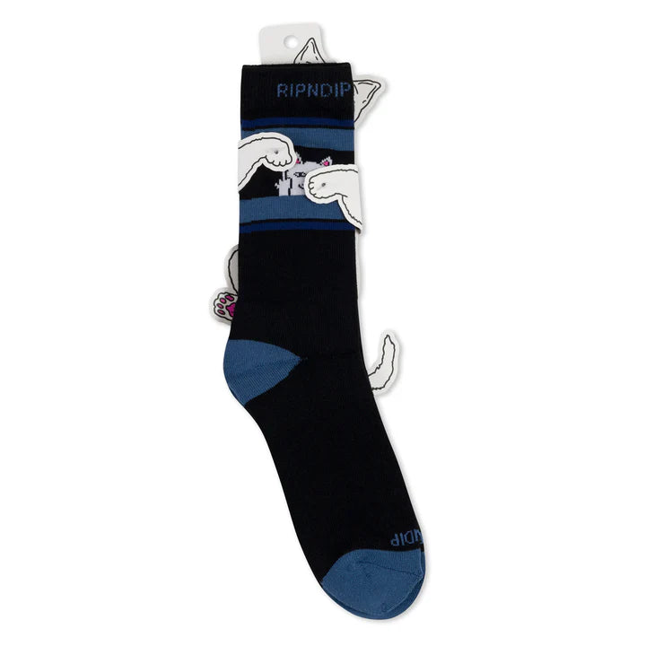 CALCETINES PEEKING NERMAL (BLACK/SLATE)