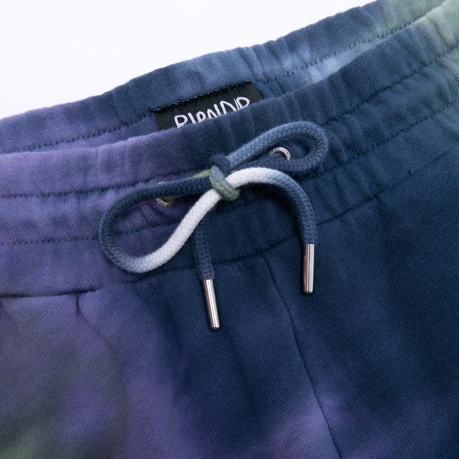 Pantaloneta RIPNDIP RUBBER LOGO SWEATSHORTS (SAGE/SLATE TIE DYE)