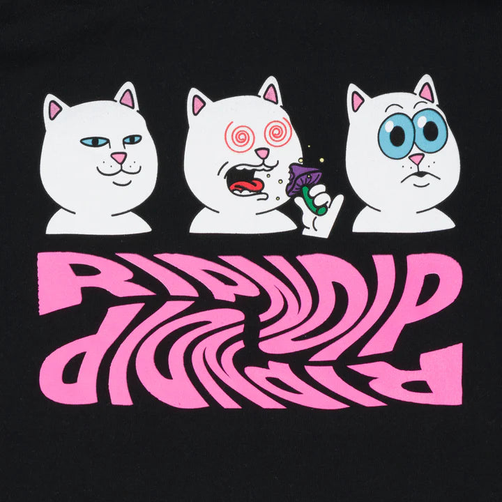 HOODIE SHROOM DIET CROPPED (NEGRO)