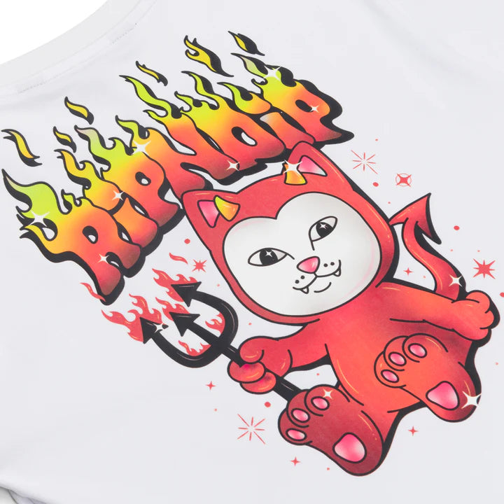 PLAYERA SCARY CUTE CROPPED BABY (BLANCO)