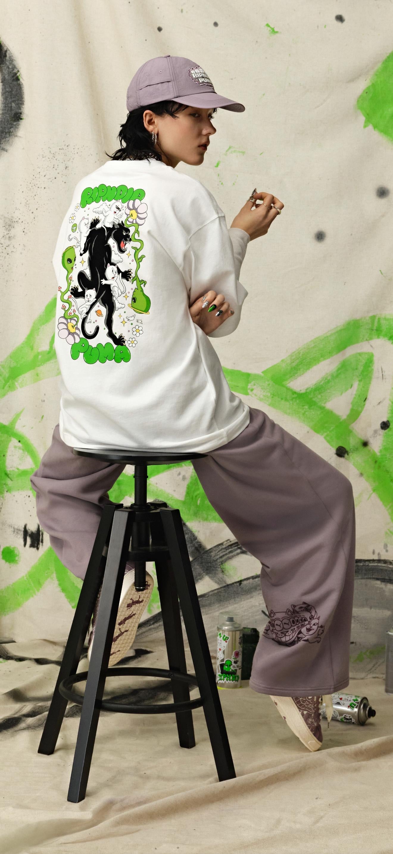 TEE RIPNDIP X PUMA BOXY GRAPHIC “PUMA” (Blanco)