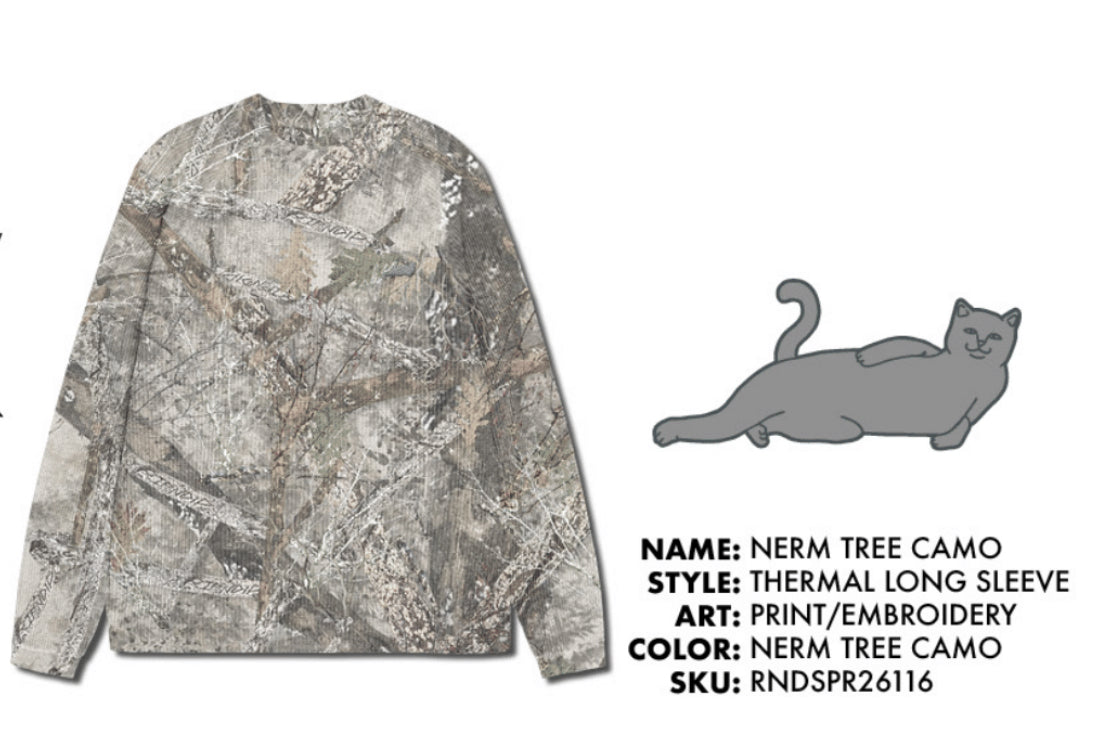 PLAYERA MANGA LARGA TÉRMICA DE CAMUFLAJE NERM TREE (CAMO)