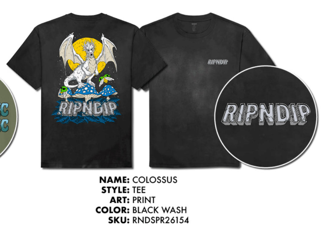 PLAYERA COLOSSUS (NEGRO WASH)