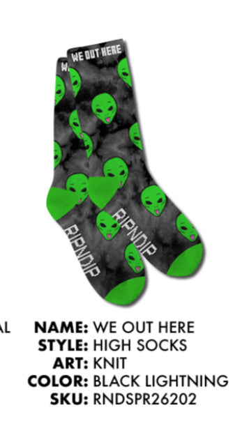 CALCETINES WE OUT HERE (BLACK LIGHTNING )