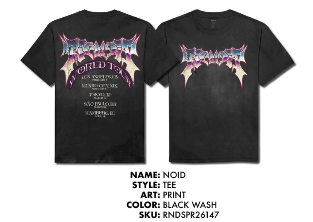 PLAYERA NOID (NEGRO WASH)