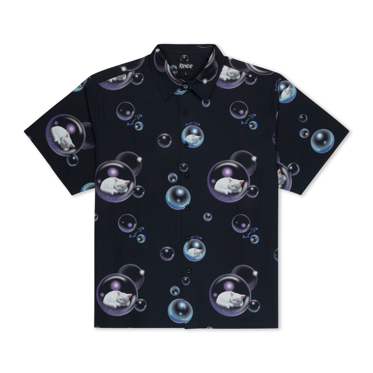 CAMISADE BOTONES BUBBLES (NEGRO)