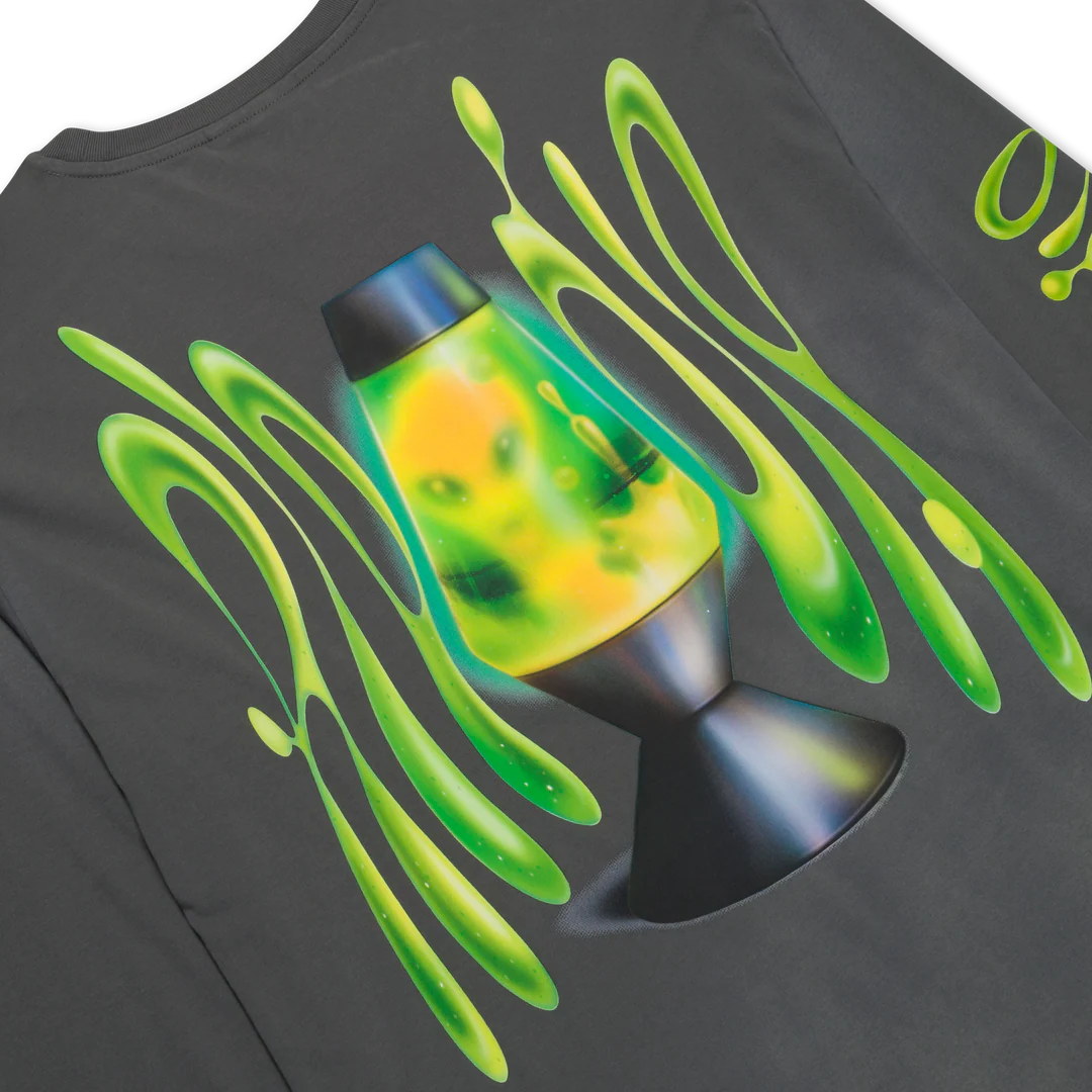 PLAYERA L/S LAVA LAMP (CHARCOAL VINTAGE WASH)