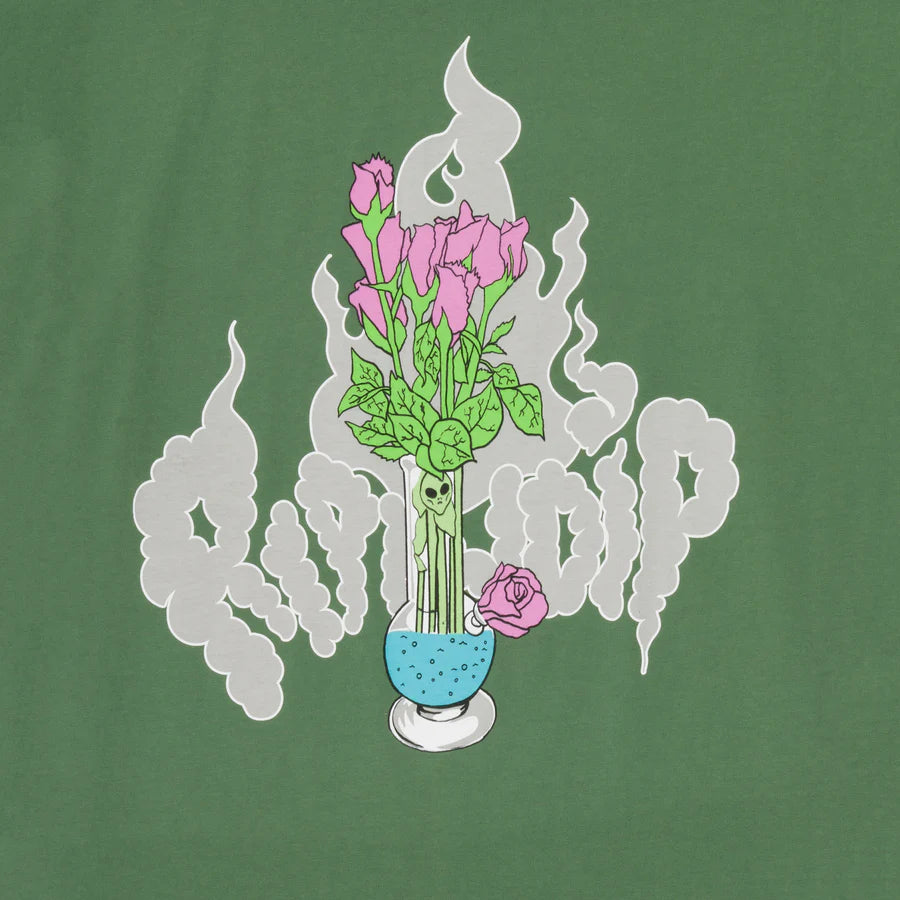 PLAYERA FLOWER VASE (OLIVE)