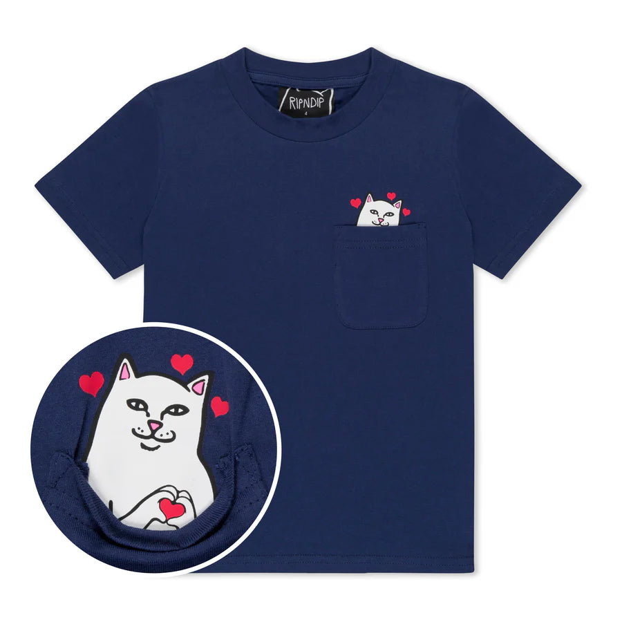 PLAYERA NIÑOS NERMAL LOVES POCKET (NAVY)
