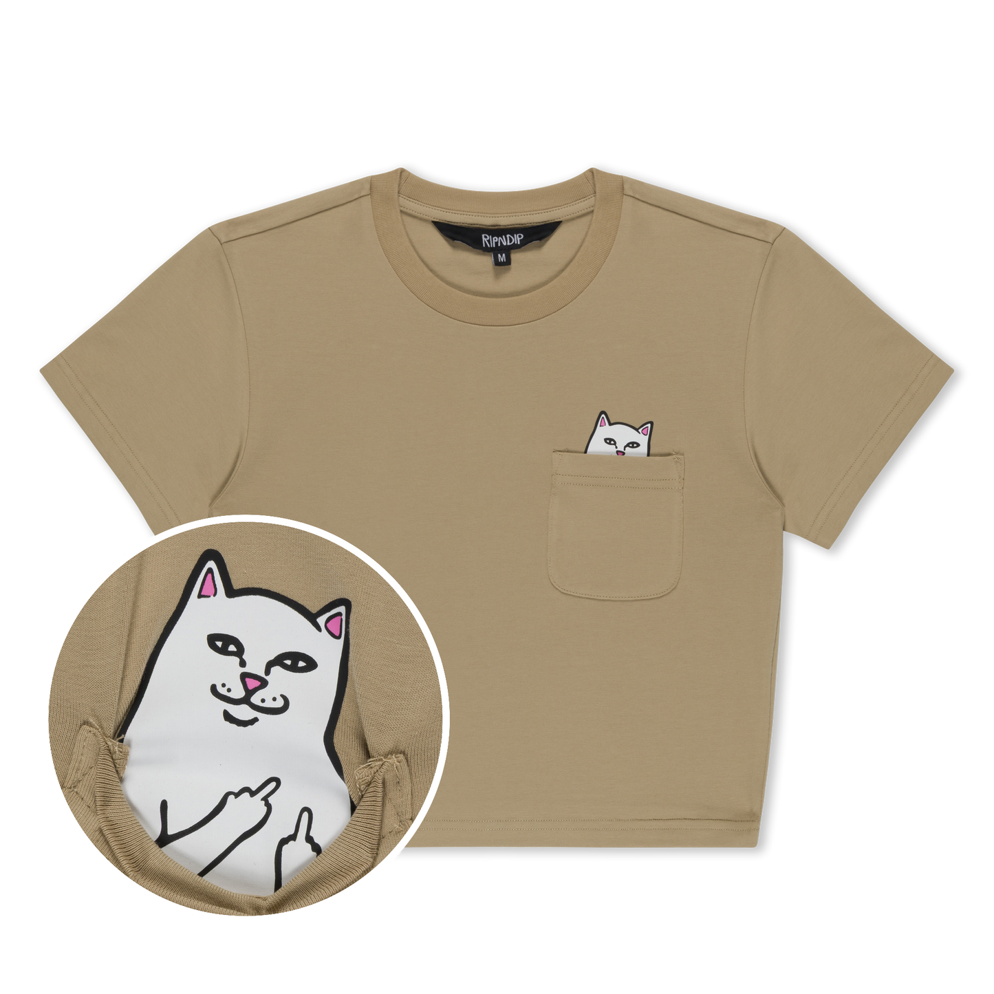 LORD NERMAL CROPPED POCKET TEE (TAN)