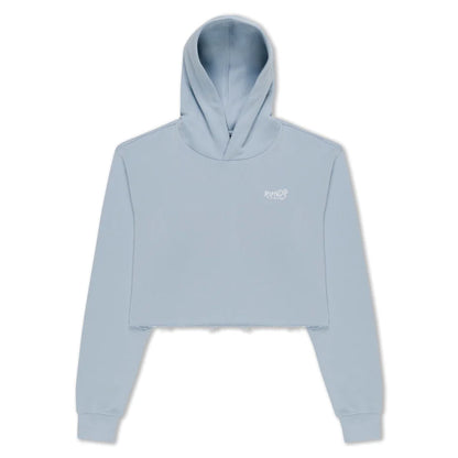 HOODIE GREAT WAVE CROPPED (POWDER BLUE)