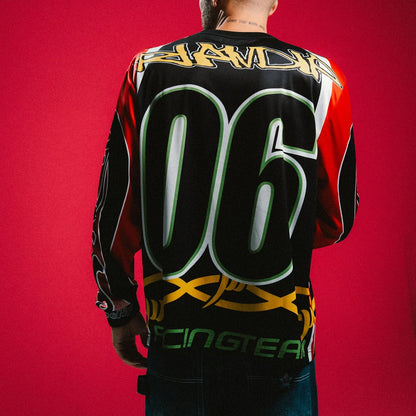 RIPNDIP ALL-STAR LONG SLEEVE JERSEY (RED / BLACK)