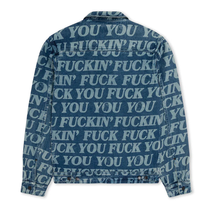 FUCKIN FUCK DENIM JACKET (MEDIUM WASHED)