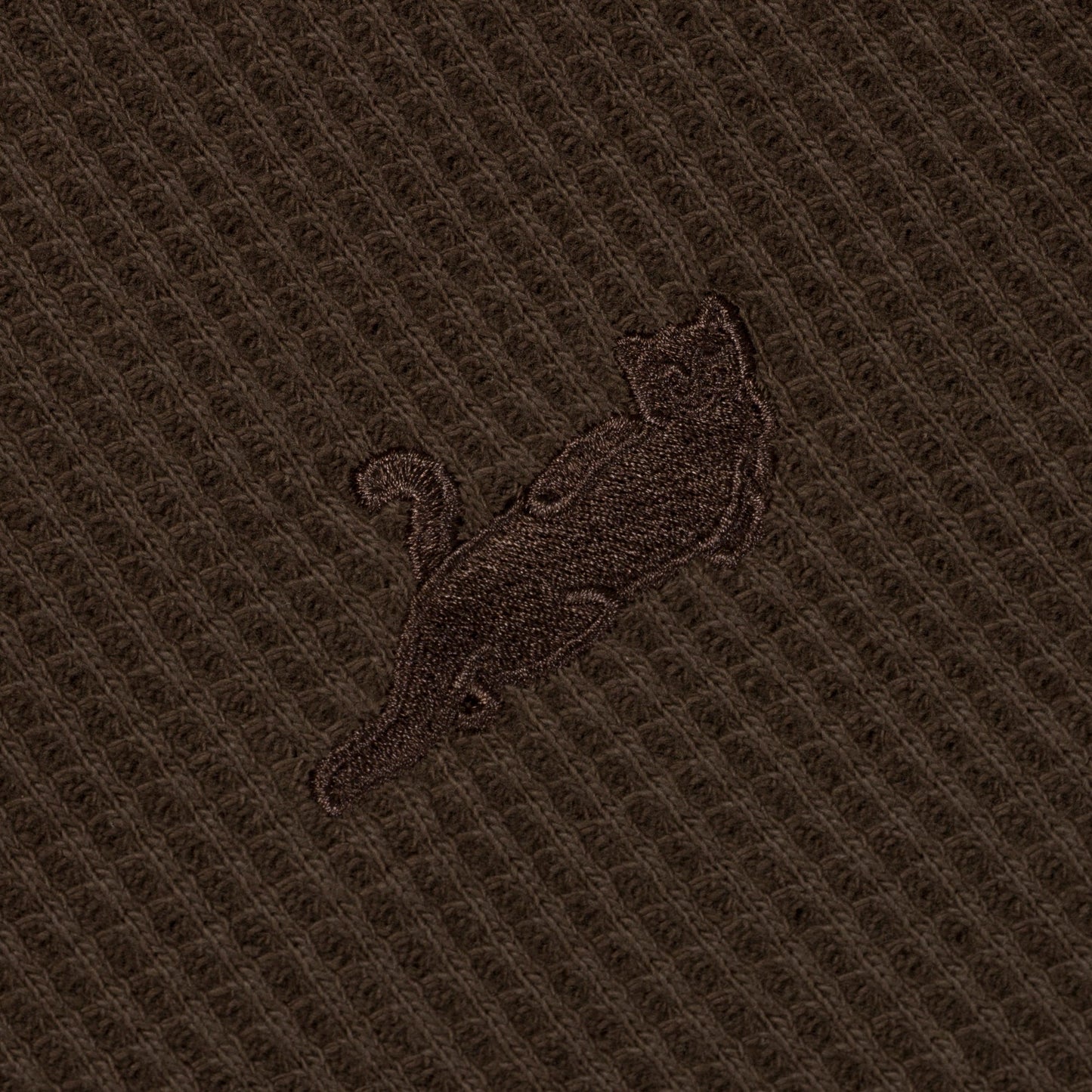 HOODIE CASTANZA WAFFLE KNIT ZIP UP (BROWN)