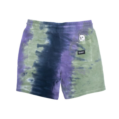 Pantaloneta RIPNDIP RUBBER LOGO SWEATSHORTS (SAGE/SLATE TIE DYE)