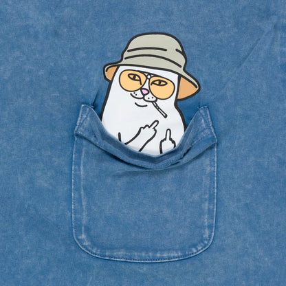 PLAYERA POCKET NERMAL S THOMPSON (SLATE MINERAL WASH)