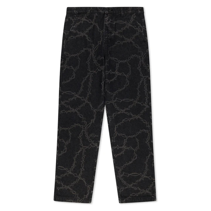 PANTALONES VAQUEROS CON CABLES (NEGRO)