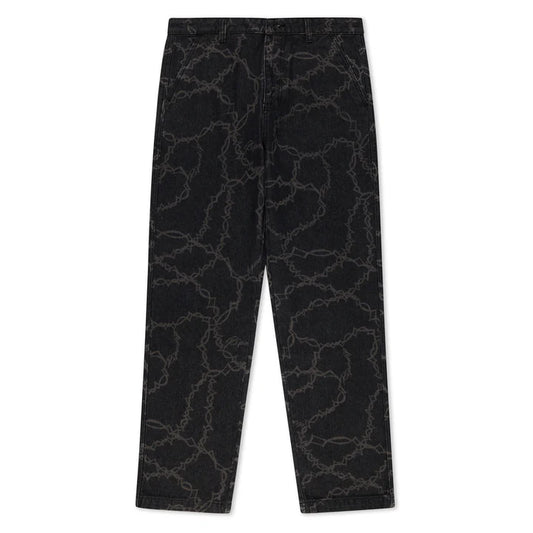 PANTALONES VAQUEROS CON CABLES (NEGRO)