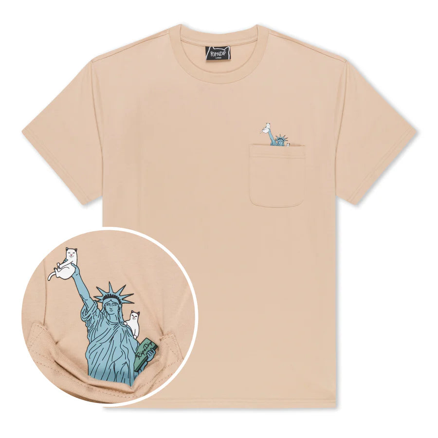 PLAYERA LIBERTY POCKET (ALMOND)