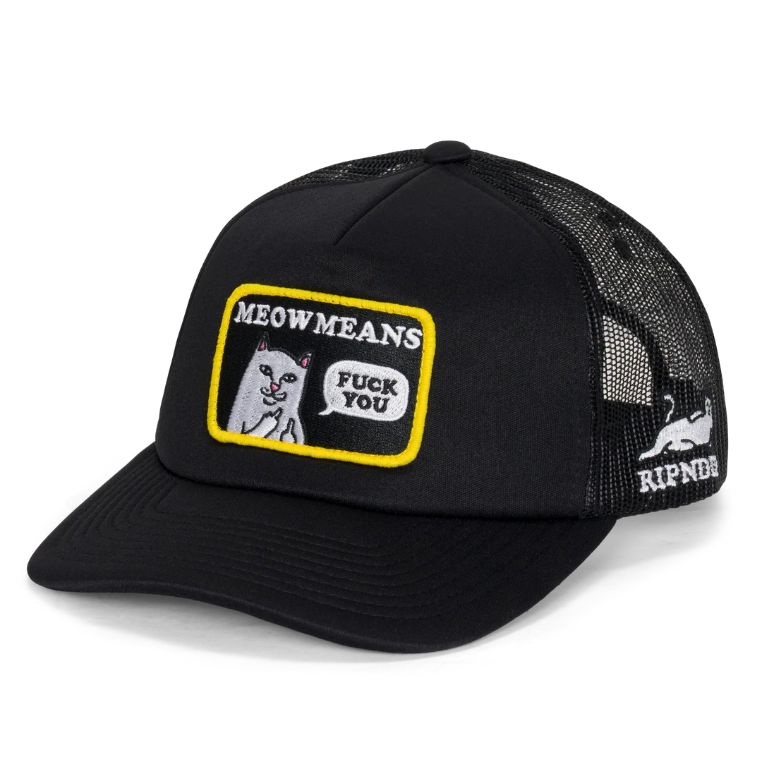 GORRA MEOW MEOW TRUCKER (NEGRO)