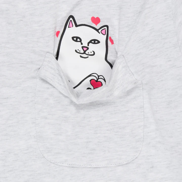 PLAYERA NERMAL LOVES POCKET  (ASH HEATHER)