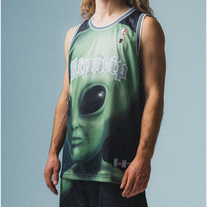 WE COME IN PEACE BASKETBALL JERSEY (BLACK)