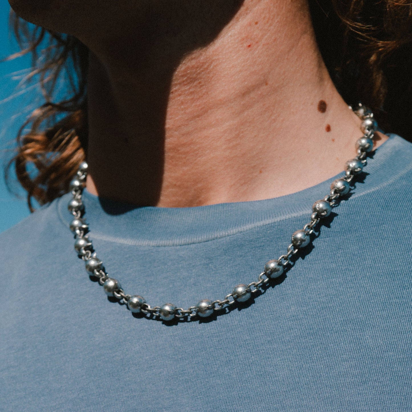 COLLAR DE BOLA Y CADENA LORD NERMAL (PLATA)
