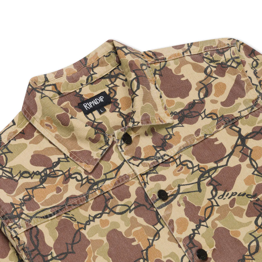 WIRED BUTTON UP JACKET (TAN CAMO)