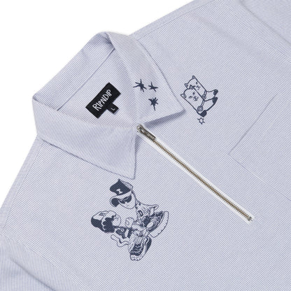 CAMISA CON CREMALLERA WESTSIDE QUARTER (NAVY)