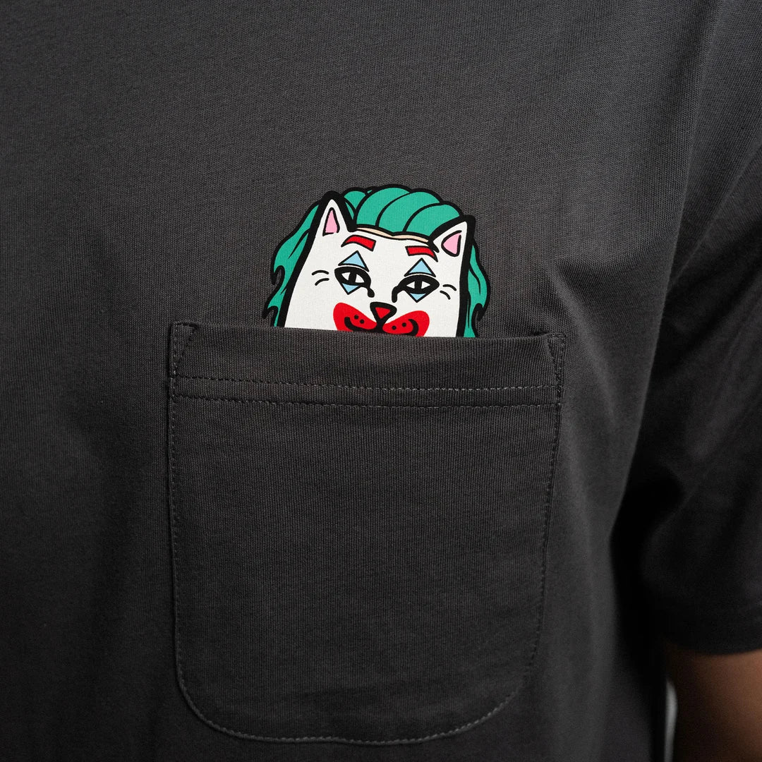 PLAYERA POCKET WHY SO NERMAL? (CHARCOAL)