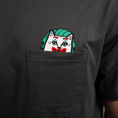 PLAYERA POCKET WHY SO NERMAL? (CHARCOAL)