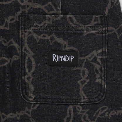 PANTALONES VAQUEROS CON CABLES (NEGRO)