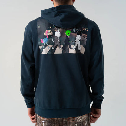 HOODIE CROSSWALK  (NAVY VINTAGE WASH)