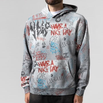 HOODIE MARKER (SAGE GREY VINTAGE WASH)