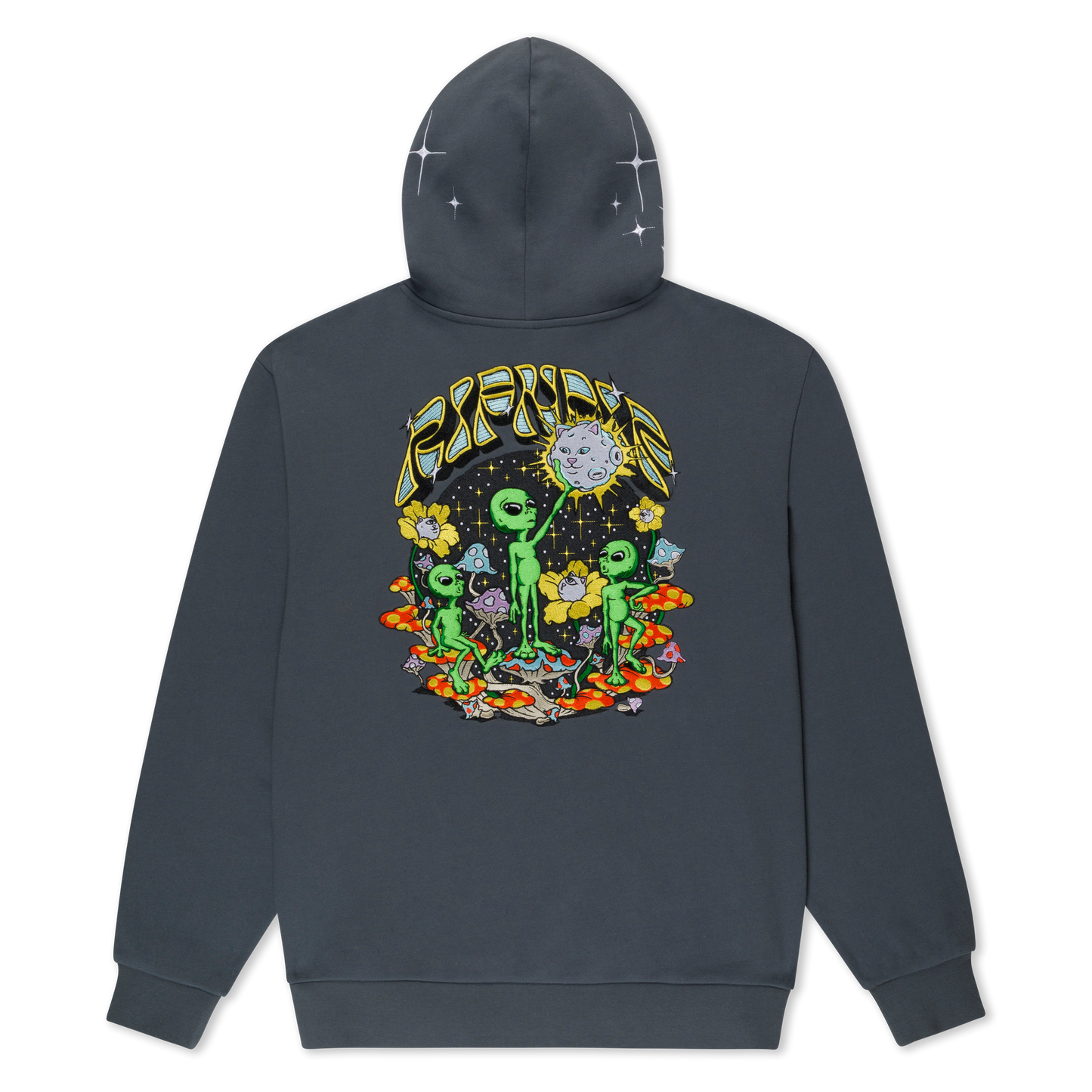 HOODIE CON CAPUCHA DOBLE FIND UR WAY HOME (CHARCOL MINERAL WASH)