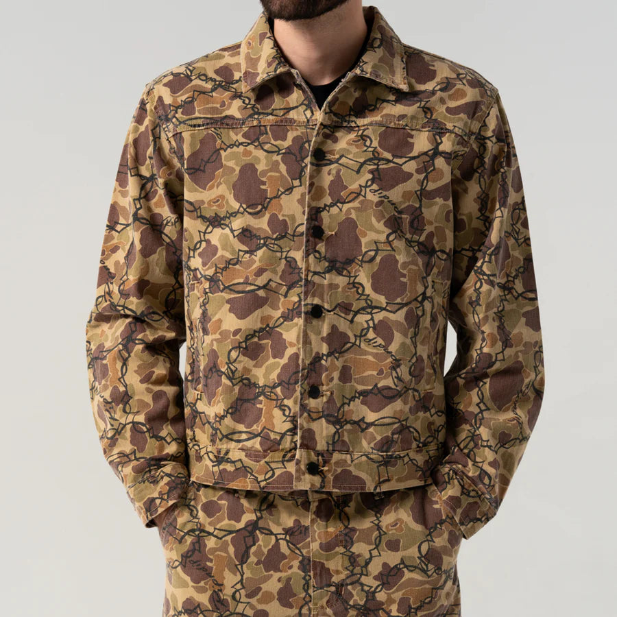 WIRED BUTTON UP JACKET (TAN CAMO)