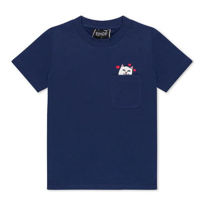 PLAYERA NIÑOS NERMAL LOVES POCKET (NAVY)