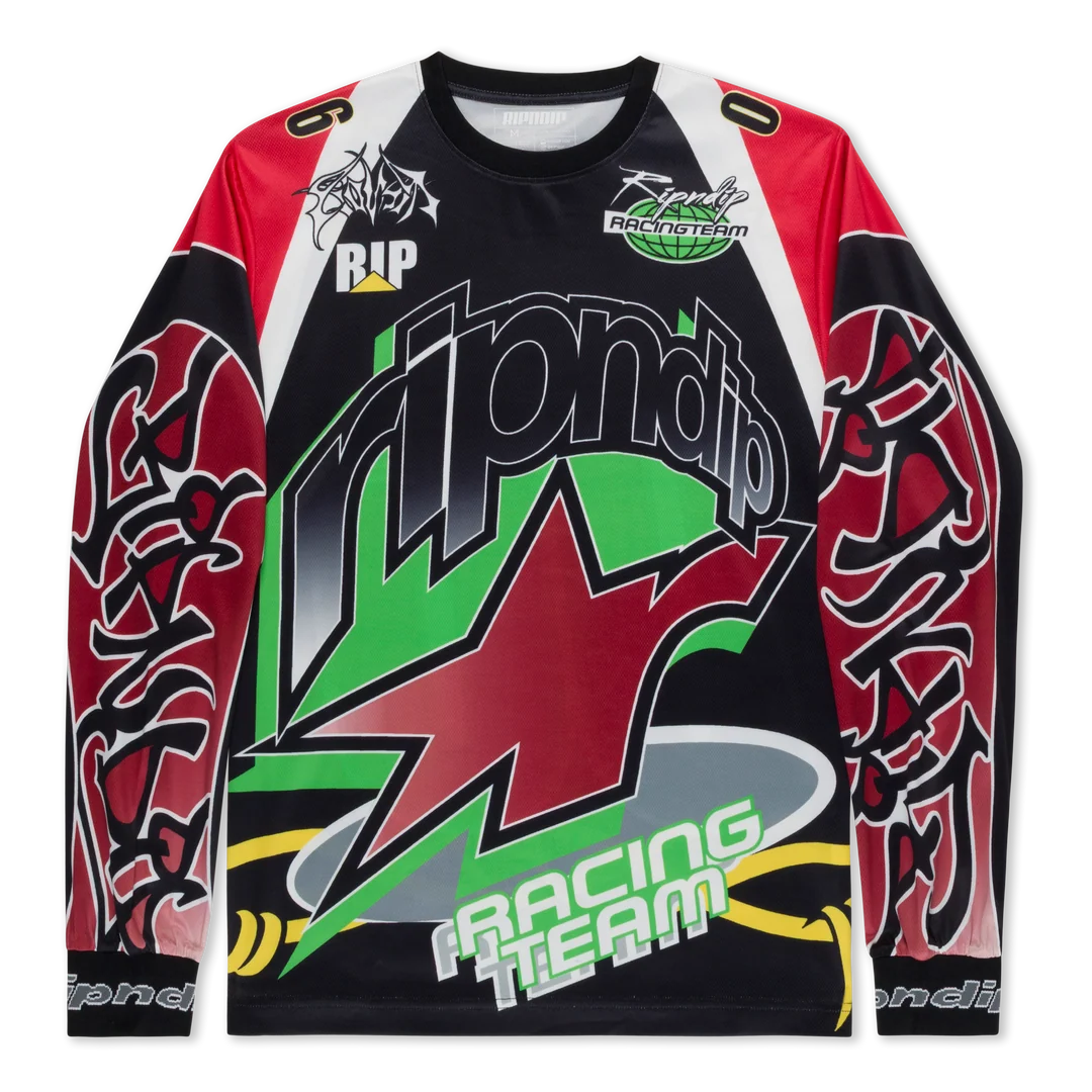 RIPNDIP ALL-STAR LONG SLEEVE JERSEY (RED / BLACK)