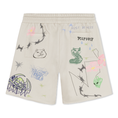 PANTALONETA GOOSEBUMPS RAW EDGE SWEAT (HUESO)