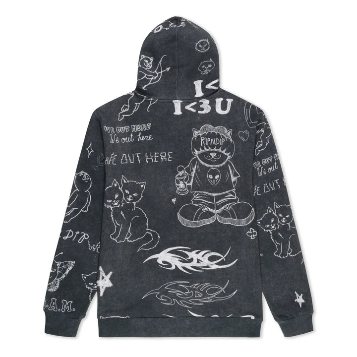HOODIE NERMAL DOMINATION (NEGRO VINTAGE)